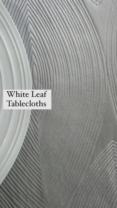 White Leaf Tablecloth