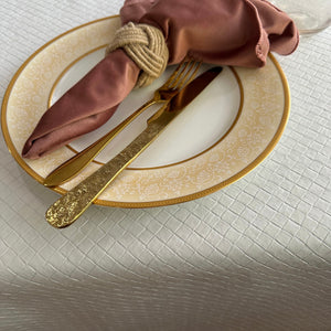 Bottega Woven Faux Leather Tablecloth