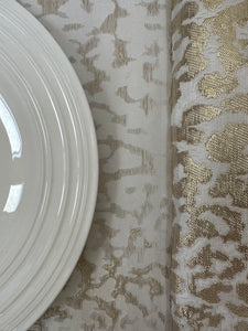Zahava Double sided Fabric - Gold/White