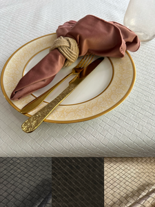 Bottega Woven Faux Leather Tablecloth