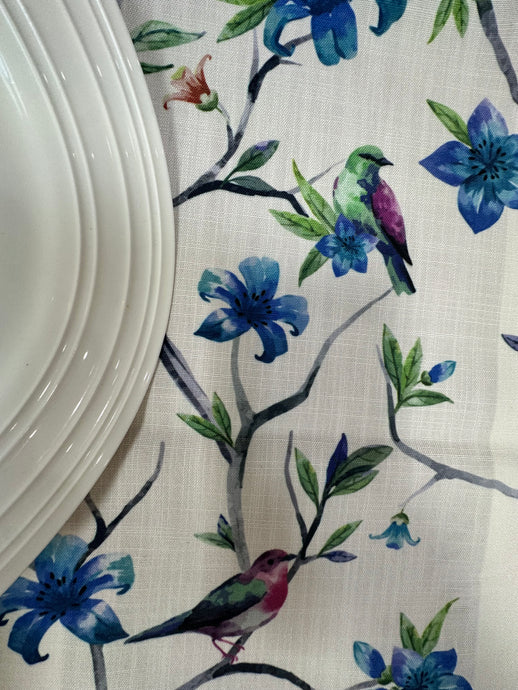 Parrot Blue Tablecloth